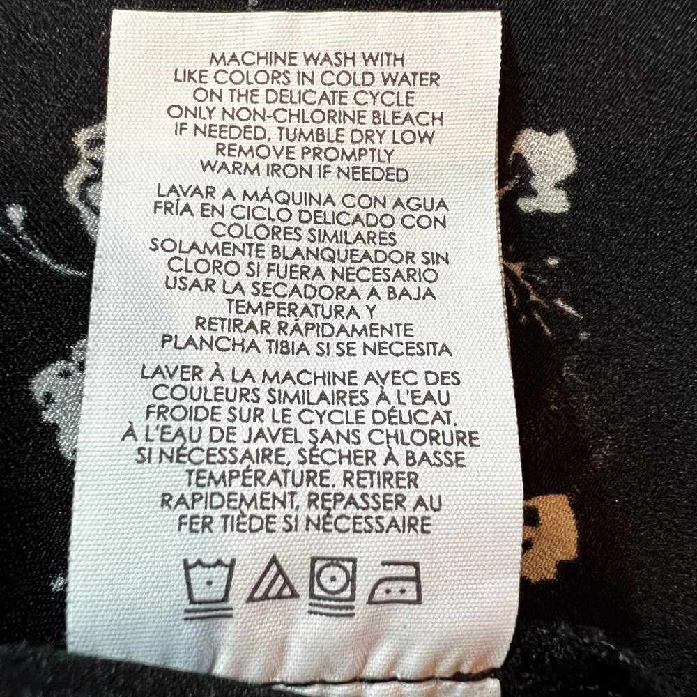 Like new CABI Misty Black Sleeveless Floral Tunic Style 5388 Top Size Me… - Picture 6 of 10